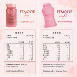 FEMOIRE日夜營養標示