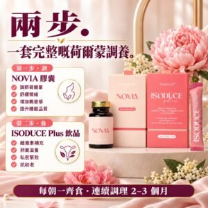 FEMOIRE Bloom 兩步調養：一粒 NOVIA 加一包 ISODUCE Plus