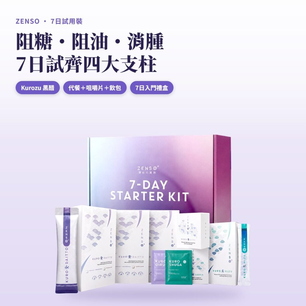 ZENSO 7日試用裝四款 Kuro 產品