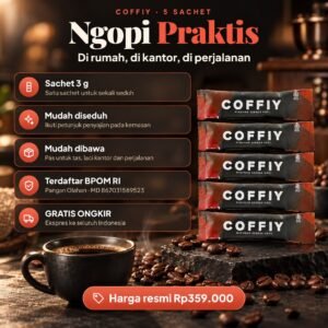 COFFIY Minuman Serbuk Kopi 5 Sachet — keunggulan