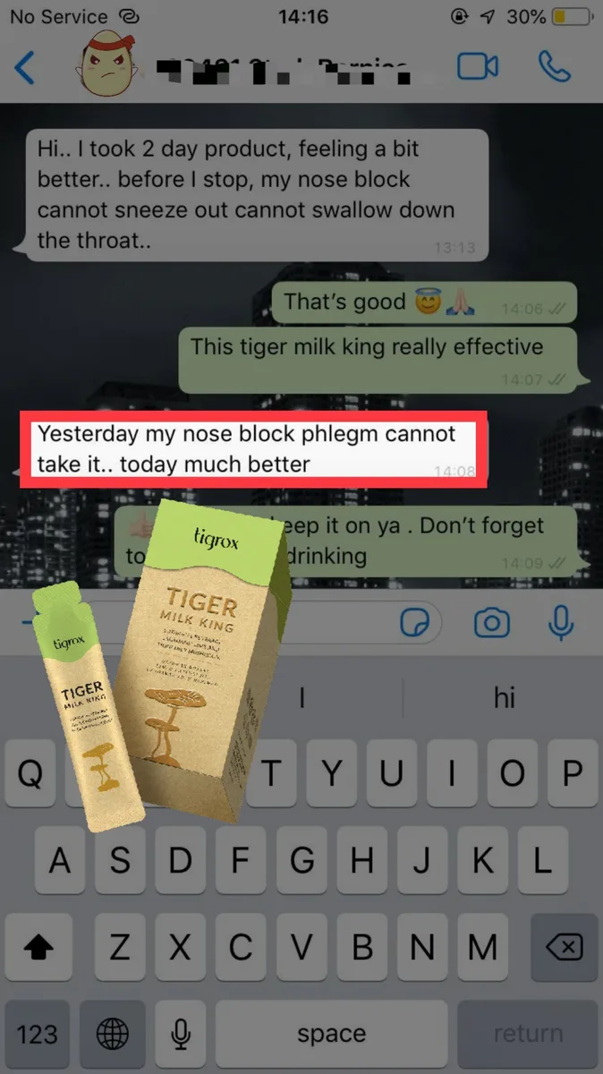 Customer message — clearer overnight