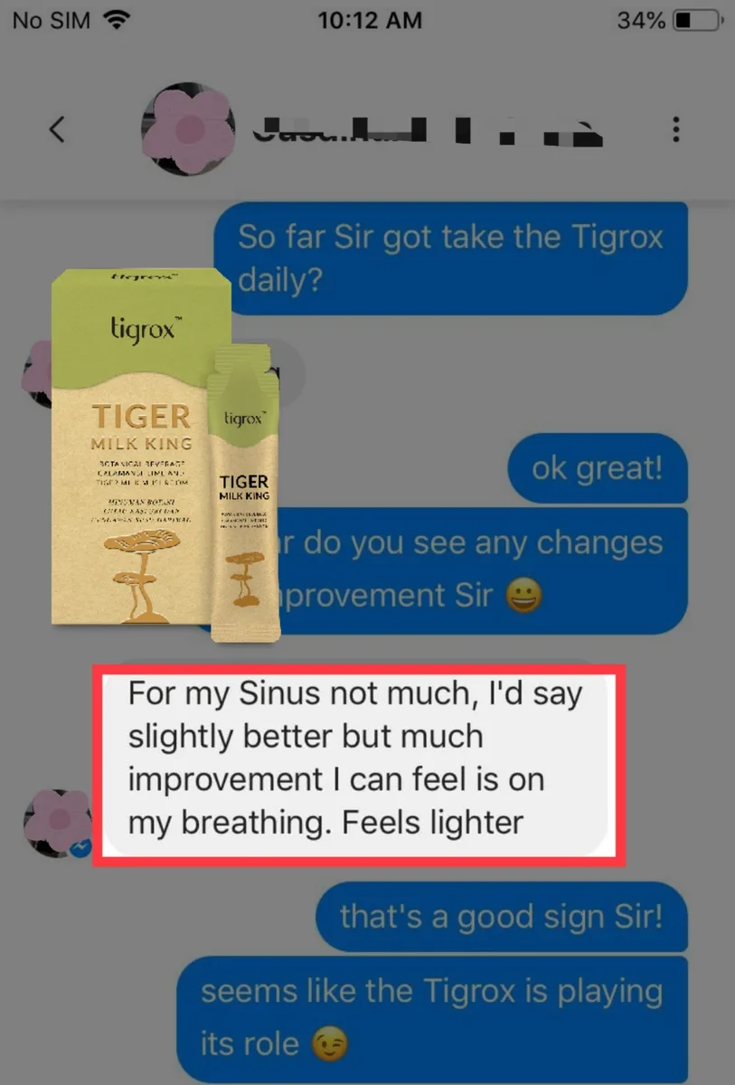 Customer message — a partial result, in their own words