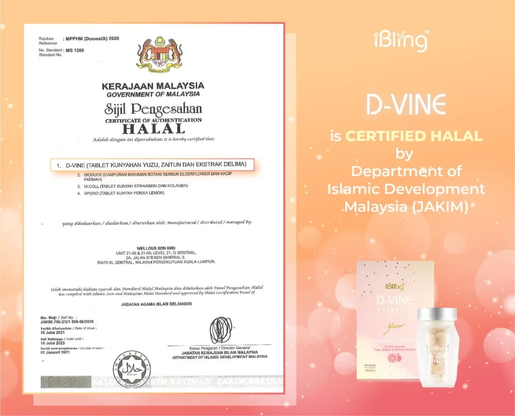 D-VINE JAKIM Halal certificate
