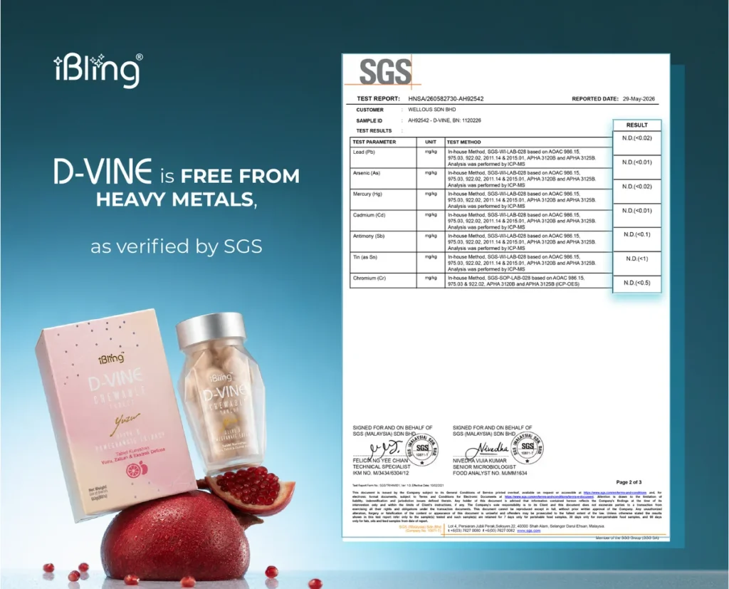 D-VINE SGS heavy metal test report