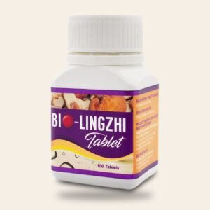 BIO-LINGZHI Tablet label: 250 mg Ganoderma lucidum per tablet, directions and maker