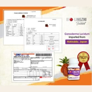 Certificate of analysis for the Hokkaido red reishi powder in BIO LingZhi