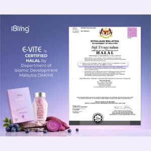 JAKIM halal certificate for iBling E-VITE, valid until March 2028