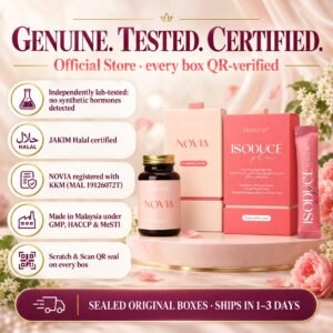 FEMOIRE Bloom trust: JAKIM Halal, KKM-registered NOVIA and QR-verified sealed boxes