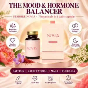 FEMOIRE NOVIA 60 vegetable capsules, bottle and box