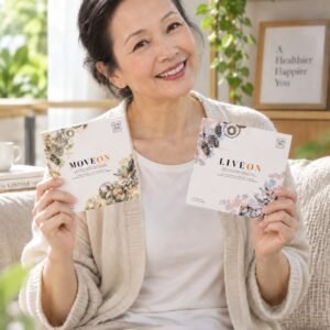 LIVEON trial pack on a table with a morning drink