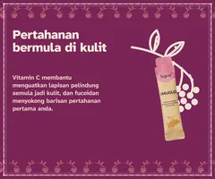 Pertahanan bermula di kulit: vitamin C membantu menguatkan lapisan pelindung semula jadi kulit, dengan fucoidan untuk barisan pertahanan pertama.