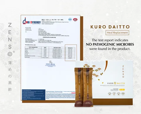 Bio Synergy Laboratories pathogenic microbe test report card for Kuro Daitto Coffee