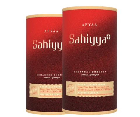 Two AFYAA Sahiyya+ tins and a sachet