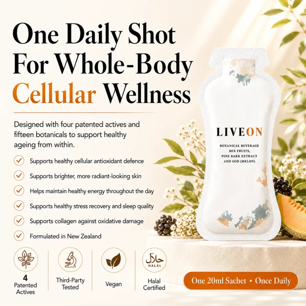 One daily LIVEON shot for whole-body cellular wellness