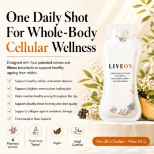 One daily 20ml shot for whole-body cellular wellness