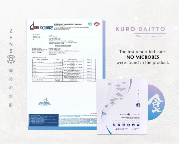Certificate — microbiological testing, no harmful microbes