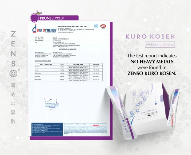 Kuro Kosen certificate — heavy metal screening