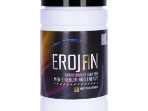 EROJAN bottle of 60 vegetable capsules, traditionally used for men's health and energy