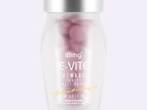 E-VITE bottle of 60 chewable tablets with sweet potato, blueberry and lutein