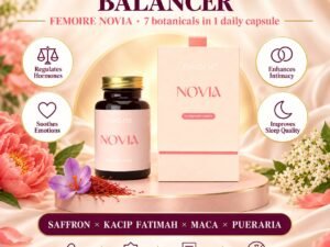 FEMOIRE NOVIA 60 vegetable capsules, bottle and box