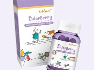 KidAOne Elderberry + Colostrum box and bottle, 60 chewable tablets (60 g)