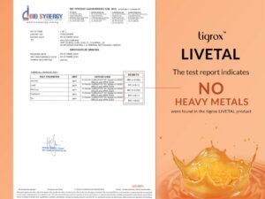 Bio Synergy Laboratories heavy-metal test report for TIGROX LIVETAL