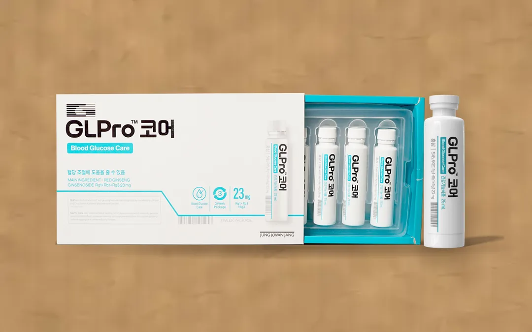 The open box of GL Pro Core on a kraft parcel, ready to ship
