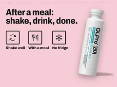 After a meal: shake the bottle, drink it all, done. One a day, no fridge needed.