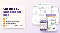 Checked by independent labs: no heavy metals, no harmful microbes, no preservatives, porcine-free; certified halal by JAKIM.