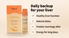 Daily backup for your liver: healthy liver function, natural detox, fresher mornings after, energy for long days.