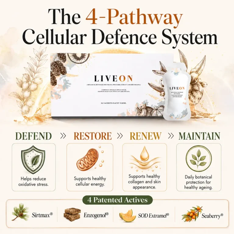 LIVEON 4-pathway cellular defence system