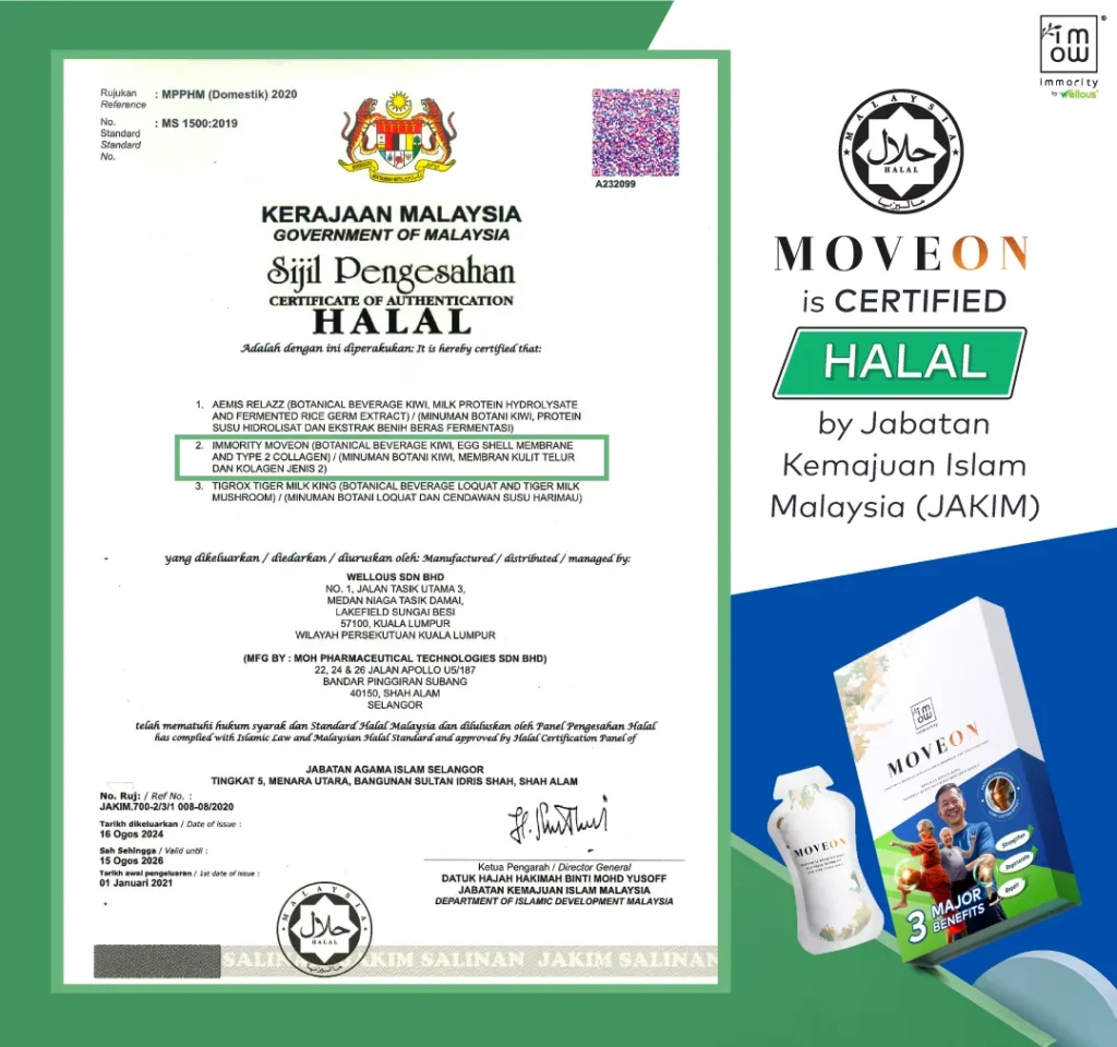 MOVEON Halal certificate — JAKIM