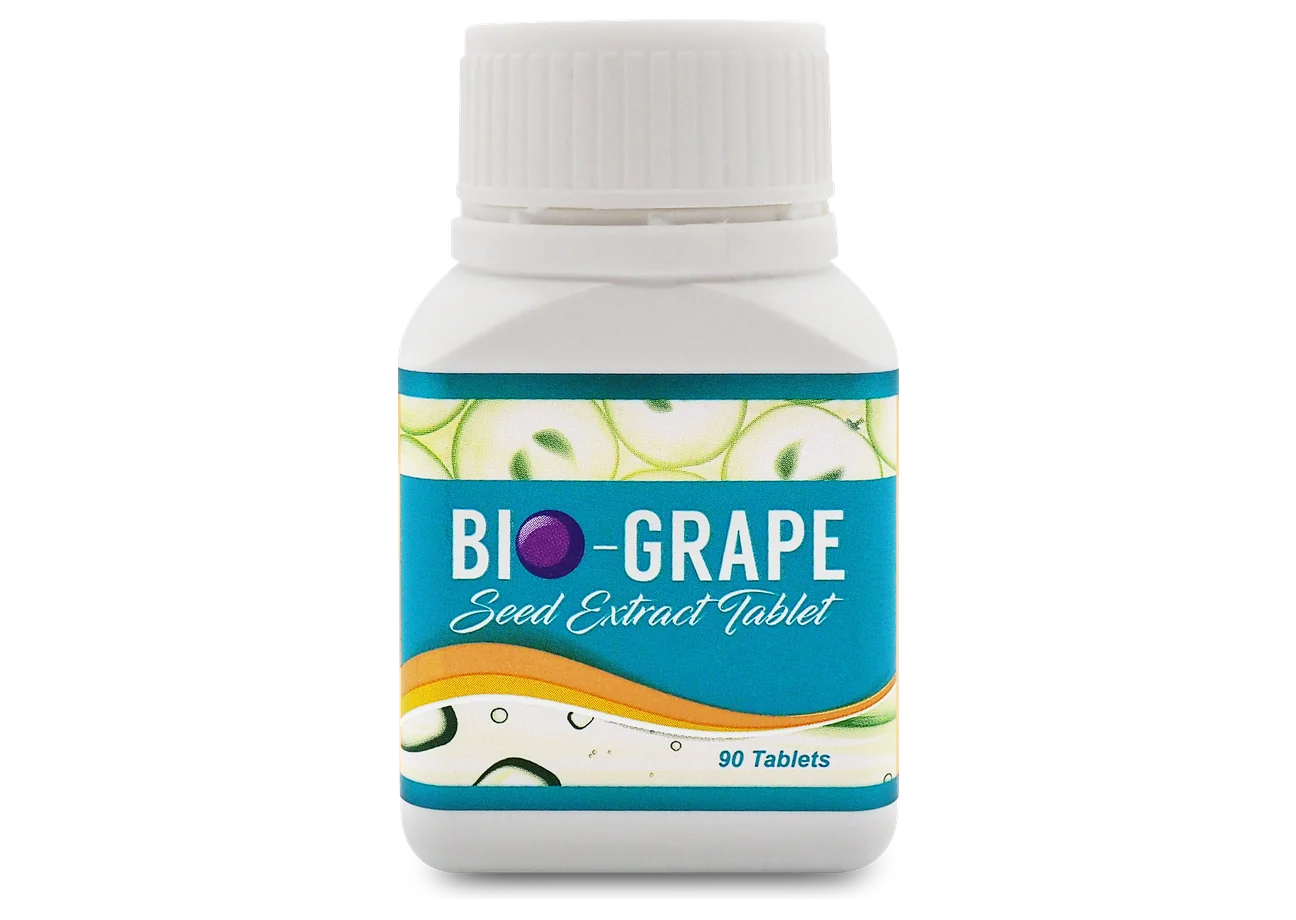 BIO Grape Seed Extract: the 90-tablet bottle