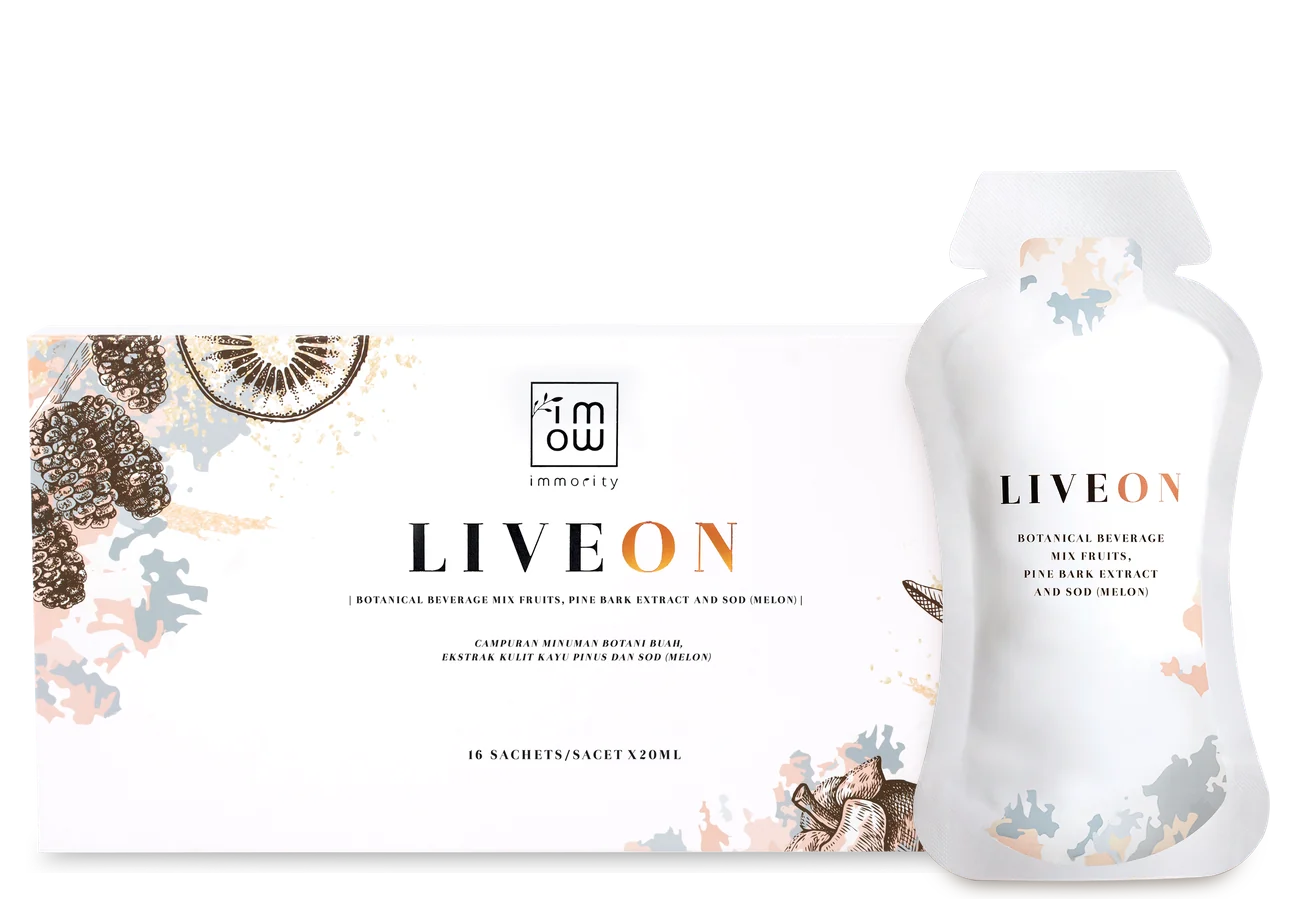 LIVEON: the box and a sachet