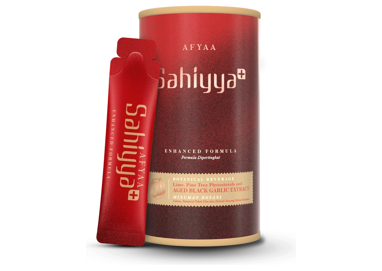 AFYAA Sahiyya+: the tin and a sachet