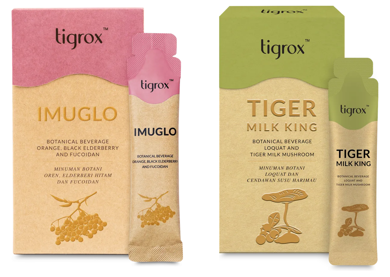 TIGROX 虎乳芝（枇杷味）及 IMUGLO：各一盒及一包