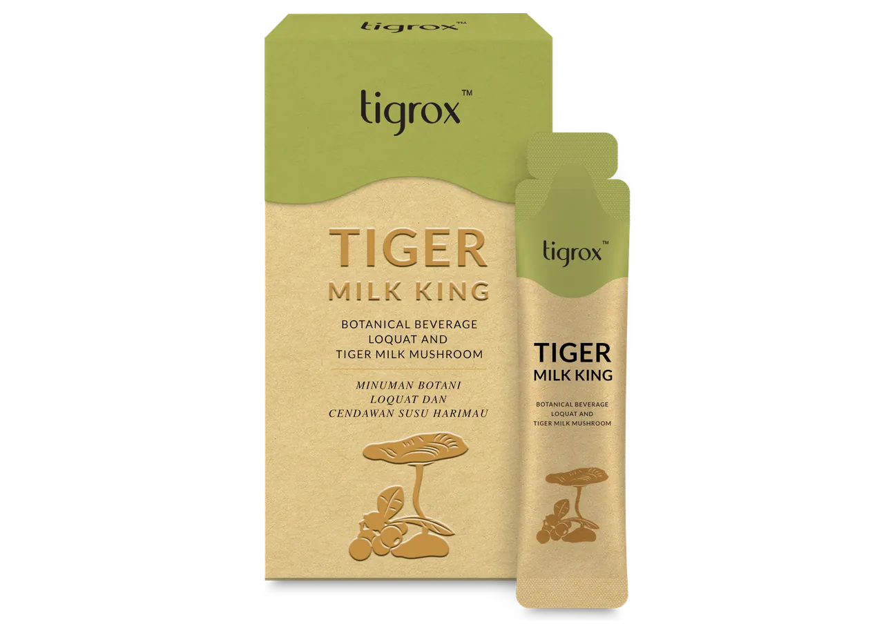 TIGROX Tiger Milk King, Loquat: the box and a sachet