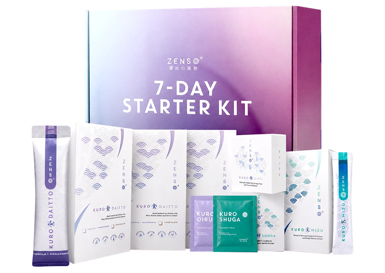 ZENSO 7-Day Starter Kit: the kit box with Kuro Daitto, Kuro Shuga, Kuro Oiru and Kuro Mizu